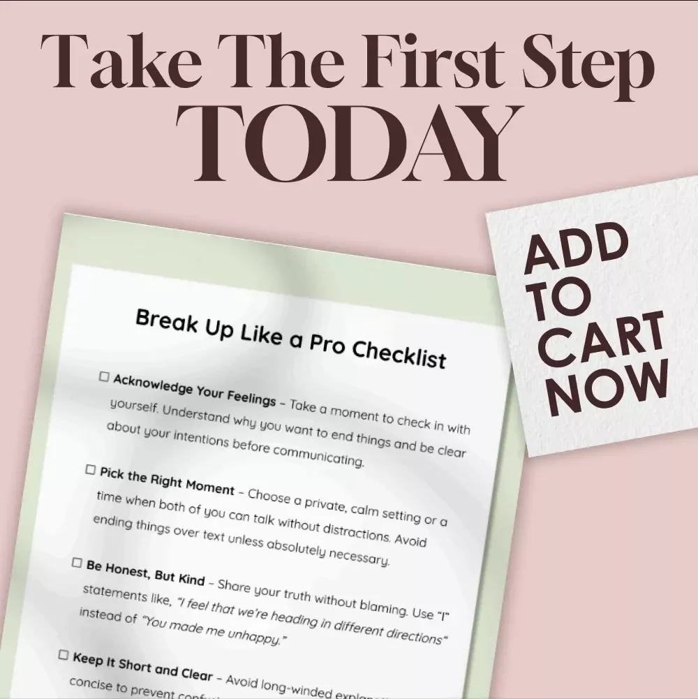 Break Up Like a Pro Checklist | Digital Download Guide for Conscious Breakups, Relationship Clarity & Healing | eBook PDF Printable