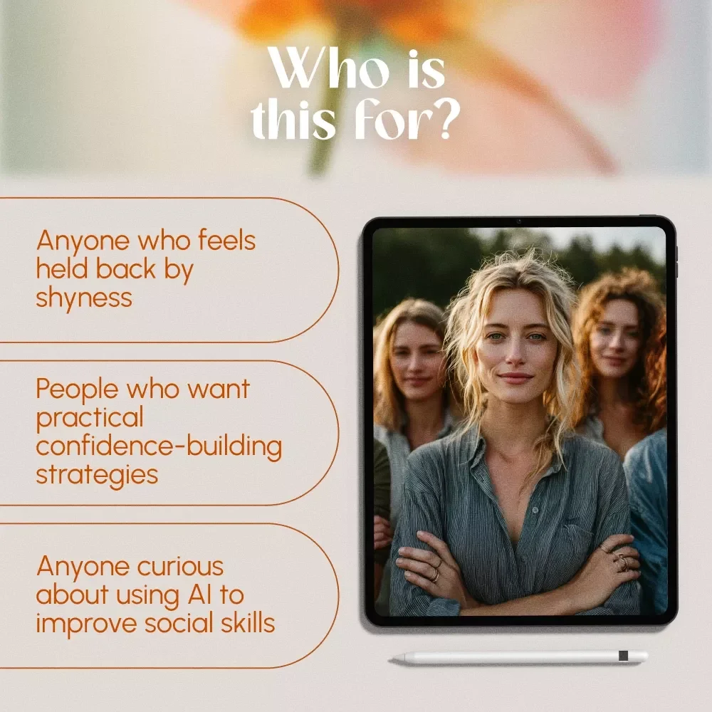 Shyness Science Guide: Defocus and Connect | Digital Self-Confidence eBook, Social Skills Guide & AI Practice Prompts