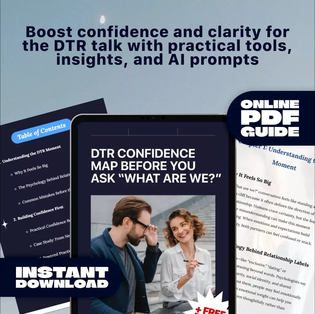 DTR Confidence Map: Before You Ask “What Are We?” | Digital Relationship Guide, eBook & Checklist for Building Confidence