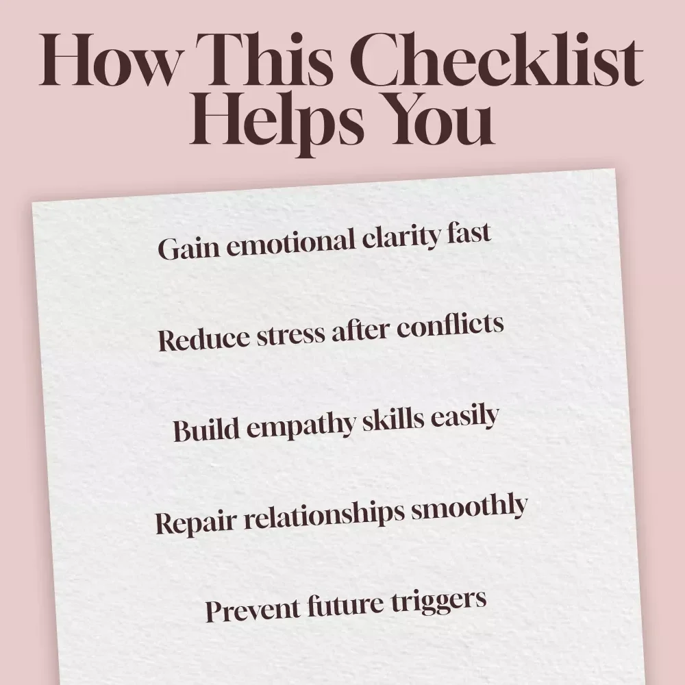 Conflict Repair Journal Prompts | Digital Download Checklist for Healing Conversations, Reflection & Relationship Repair