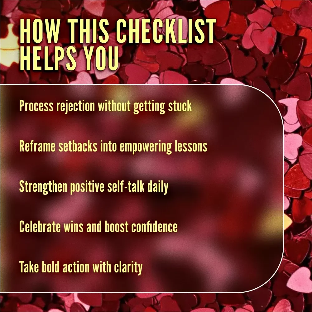 Confidence After Rejection: The Bounce-Back Checklist | Digital Download Guide, eBook & Self-Help Printable for Building Confidence & Resilience