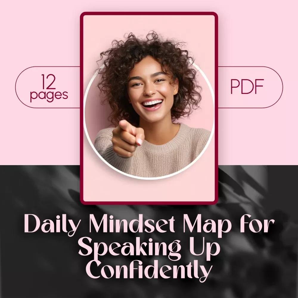 Daily Mindset Map for Speaking Up Confidently | Confidence Guide, eBook, Digital Download for Public Speaking & Self-Growth