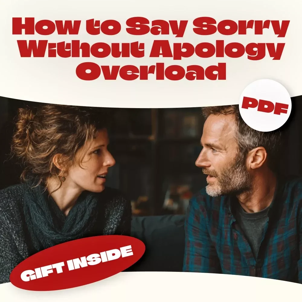 How to Say Sorry Without Apology Overload | Printable Digital Checklist | Confidence & Communication Skills Guide
