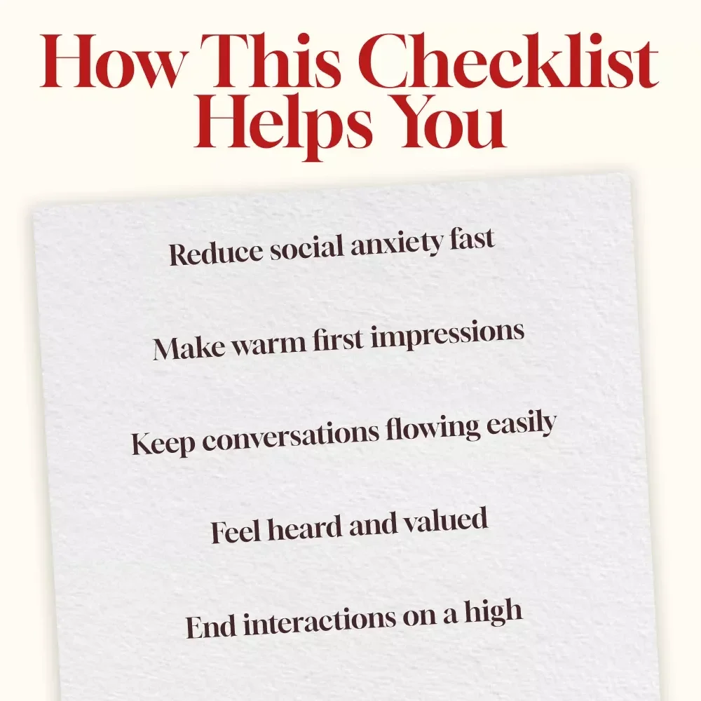 The Liking-Gap Confidence Booster Checklist | Digital Self-Confidence Guide for Social Skills, Mindset & Conversation Starters | Printable Download