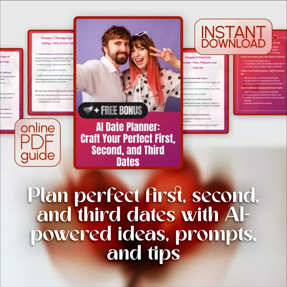 AI Date Planner: Craft Your Perfect First, Second, and Third Dates | Digital Guide for Effortless Dating Success