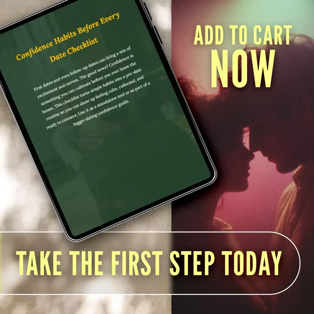 Confidence Habits Before Every Date Checklist | Digital Download | Self-Care, Mindset & Conversation Prep Guide for Men & Women | Printable Dating Confidence Booster