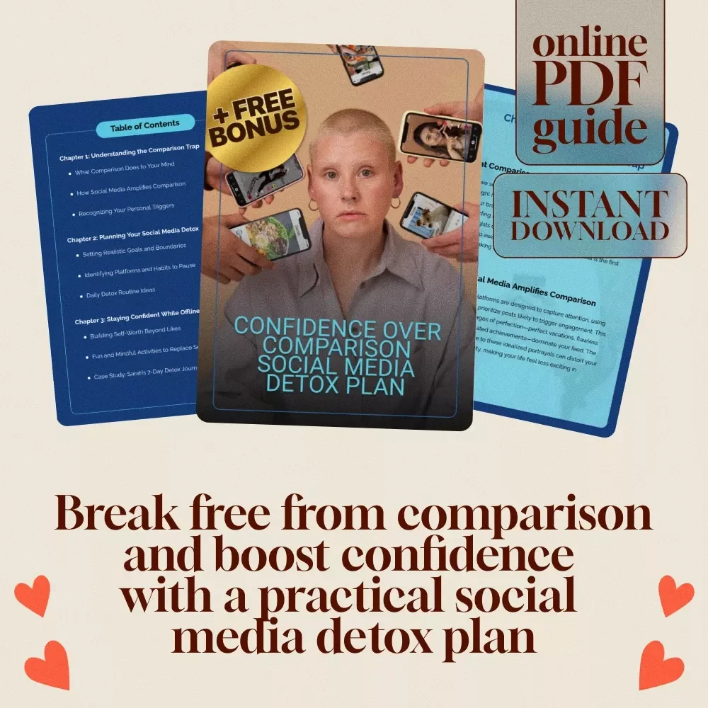 Confidence Over Comparison: Social Media Detox Plan | Digital Download Guide for Self-Worth, Mindfulness & AI Journaling