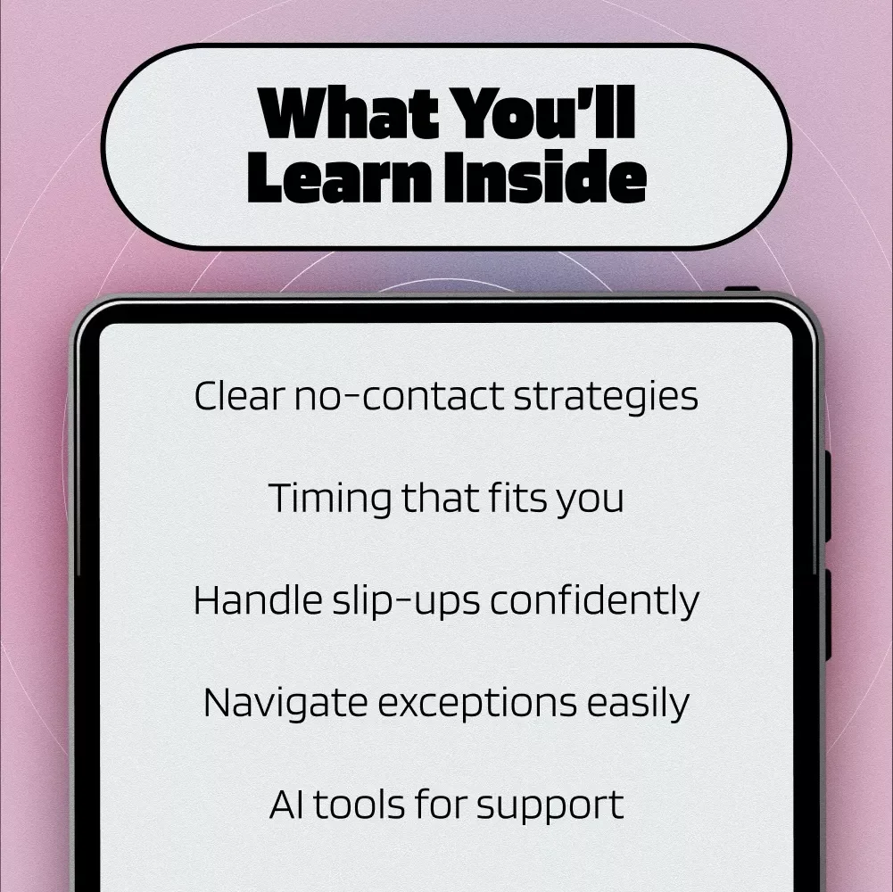 No-Contact Rule Guide: Timing & Exceptions | Digital Download eBook | Relationship Healing, Breakup Recovery, No-Contact Strategy & AI Tools