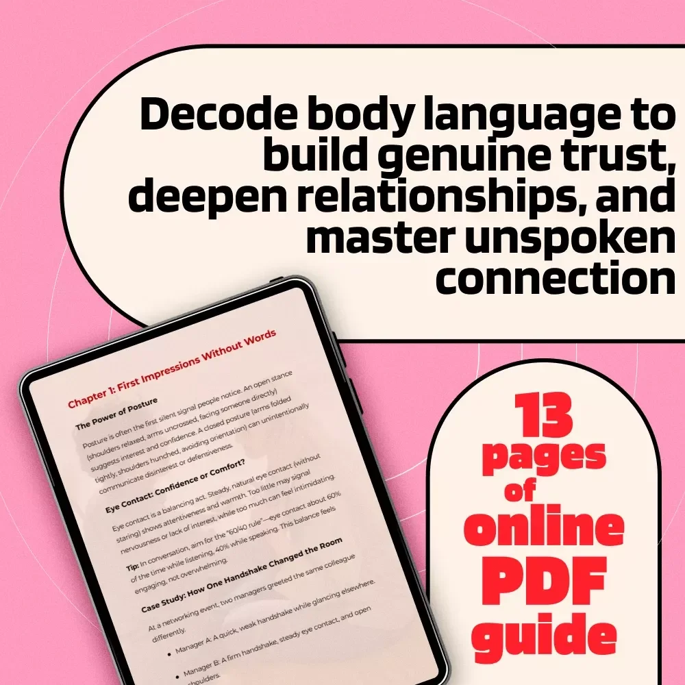 Unspoken Chemistry: Reading Body Language for Real Connection | Body Language Cues That Predict Connection | Digital Guide for Relationships, Communication & Personal Growth