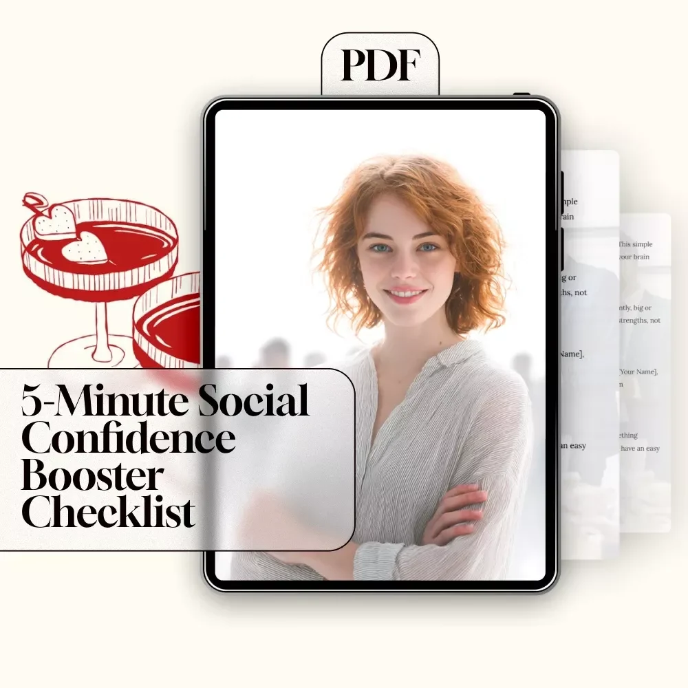 5-Minute Social Confidence Booster Checklist | Instant Digital Download | How to Build Social Confidence in 5 Minutes a Day | Printable Self-Growth Guide for Confidence and Conversations