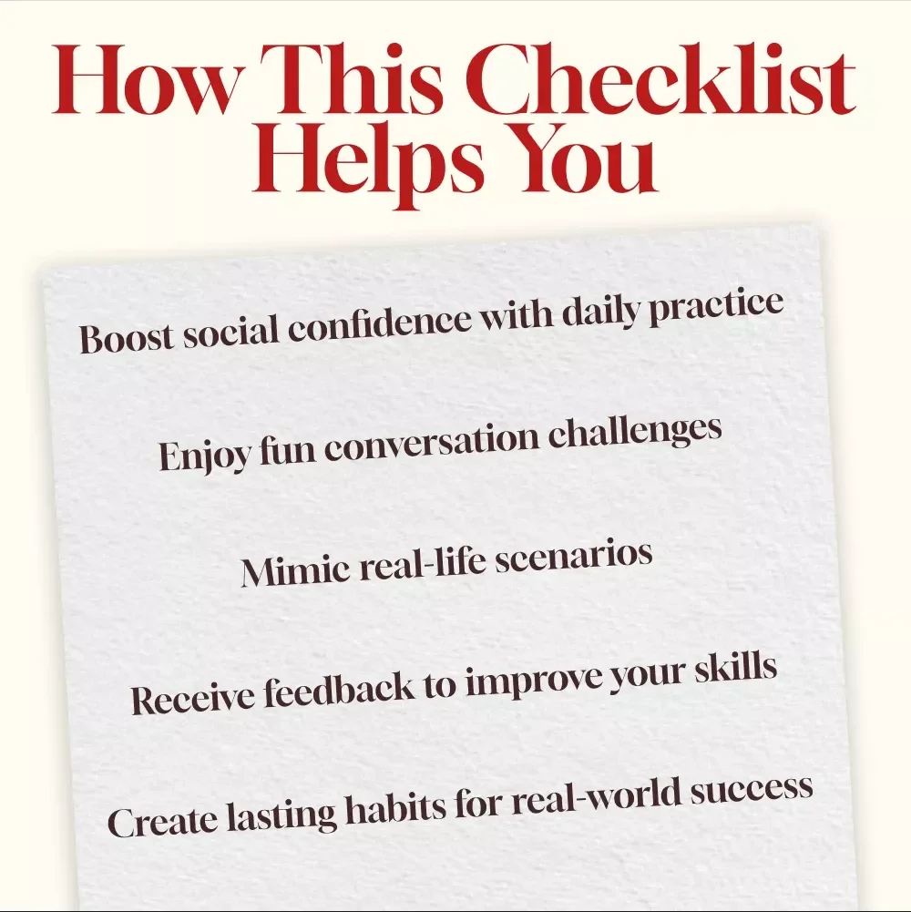 Daily AI Small Talk Practice Checklist – How to Use AI to Practice Small Talk Daily