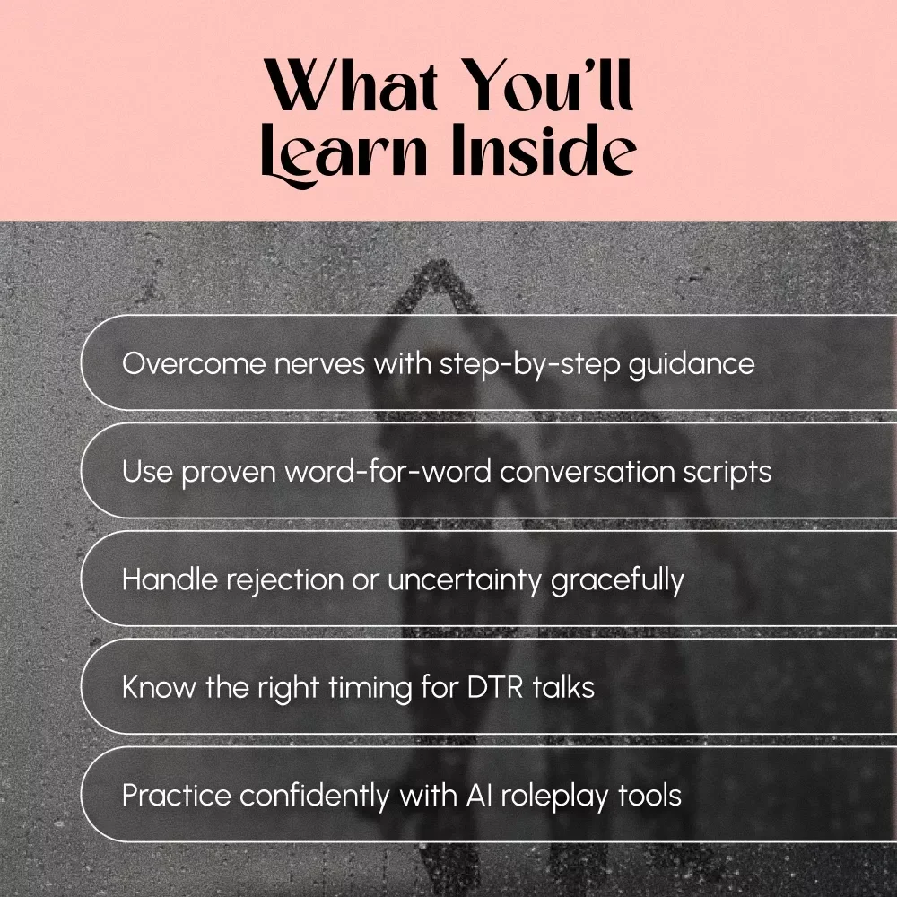 What to Say in a DTR Talk Word-for-Word Scripts | Relationship Guide eBook | Digital Download Checklist for Clarity & Confidence