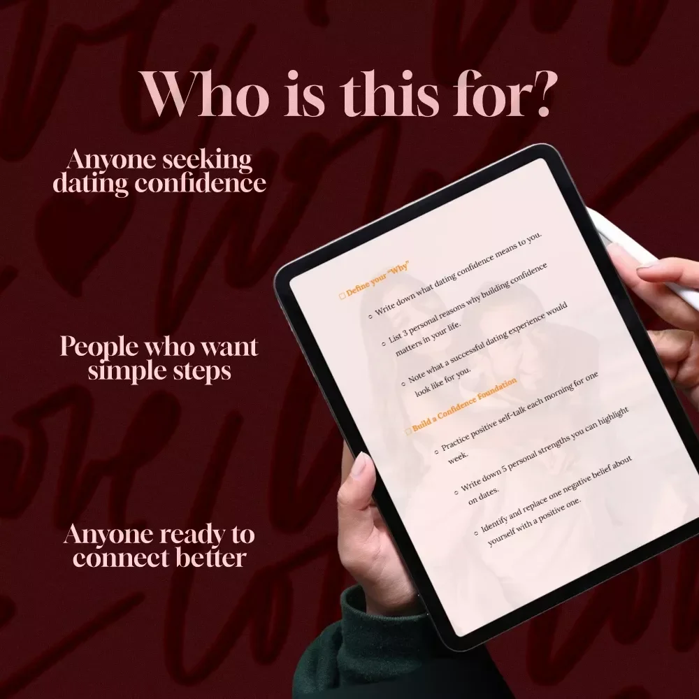 Dating Confidence Mindset Map Action Checklist | Printable Self-Growth Digital Download | Confidence Building eBook Guide for Dating Success
