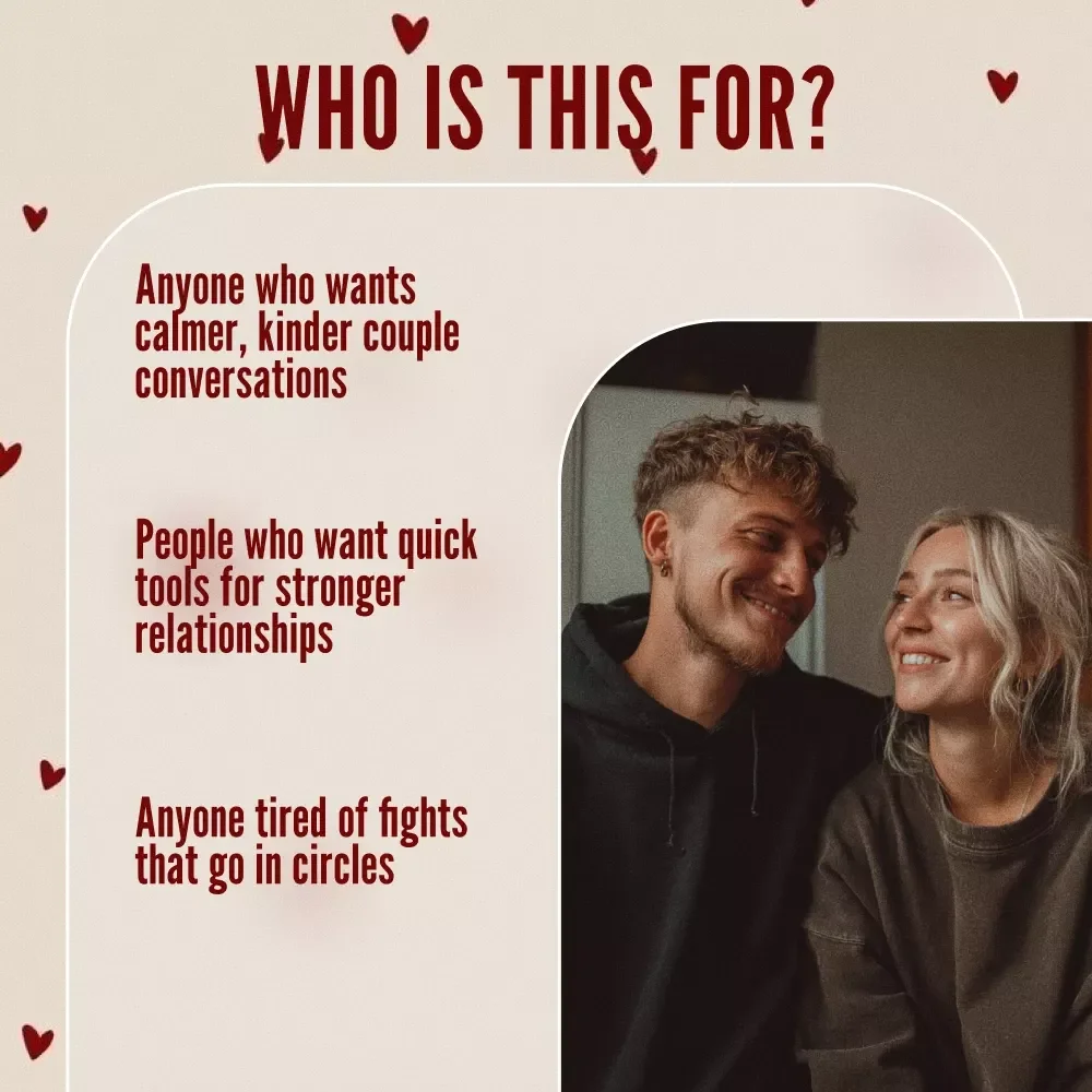 The Couple’s Calm & Connection Checklist | Conflict Resolution Checklist for Couples | Printable Relationship Communication Guide