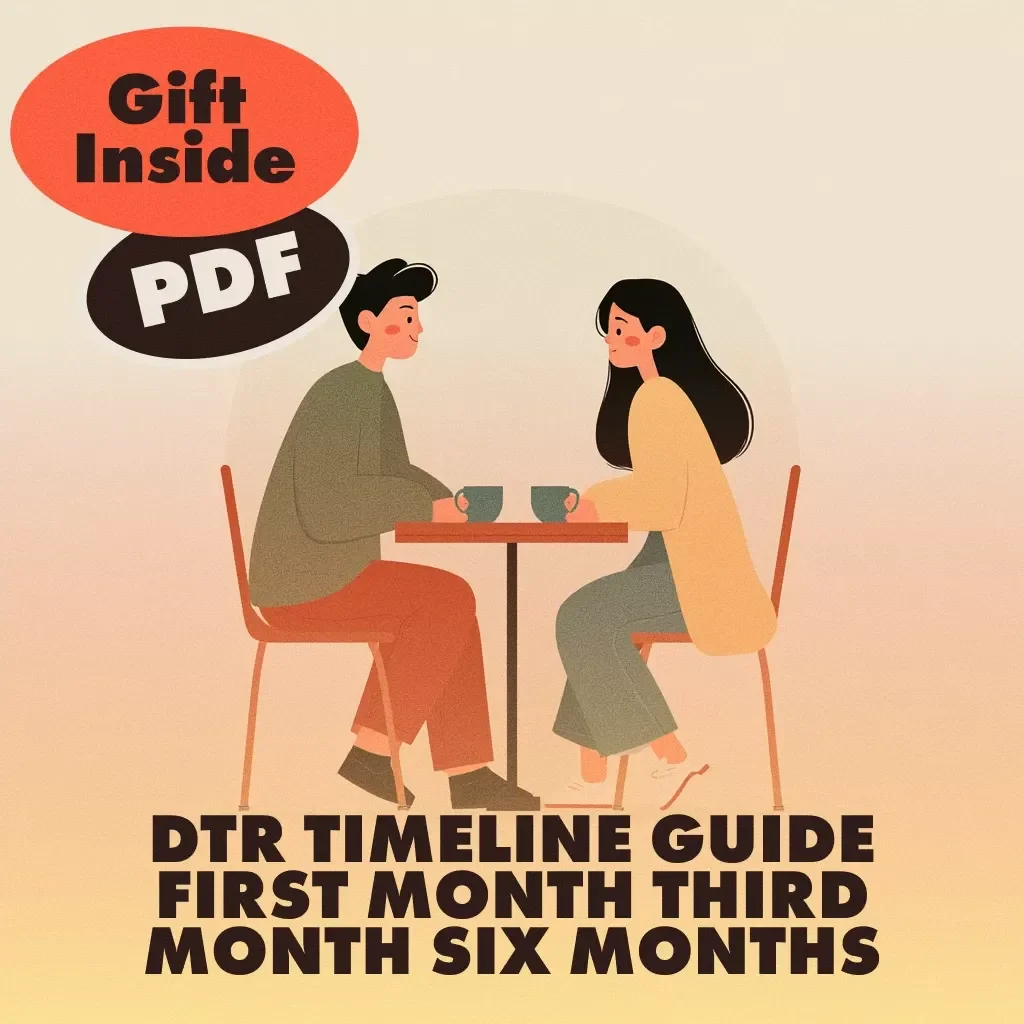 DTR Timeline Guide First Month Third Month Six Months | Relationship Communication eBook, Digital Download Checklist for Couples
