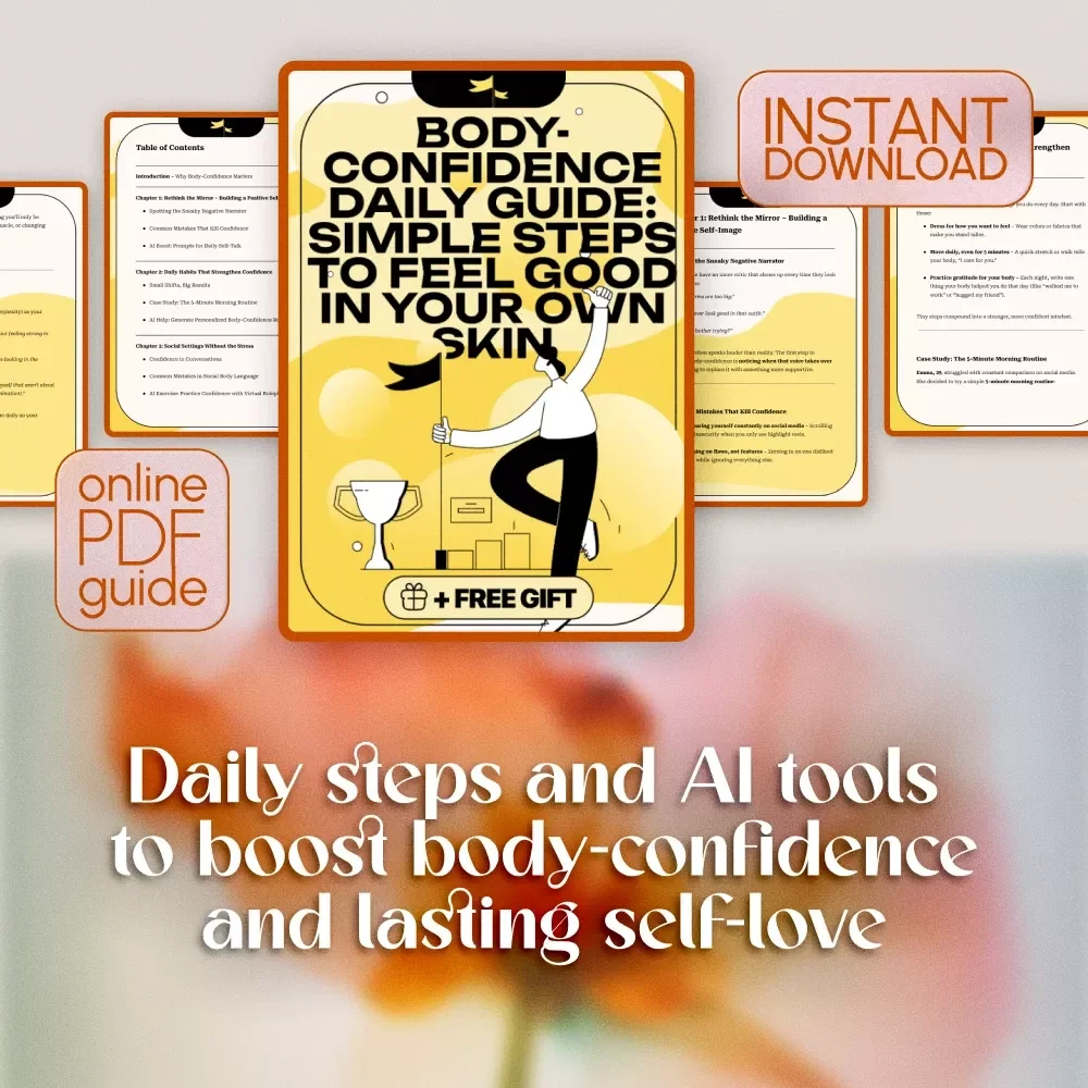Body-Confidence Daily Guide: Simple Steps to Feel Good in Your Own Skin | Self-Love eBook, Digital Download Guide, Daily Habits & Confidence Tips