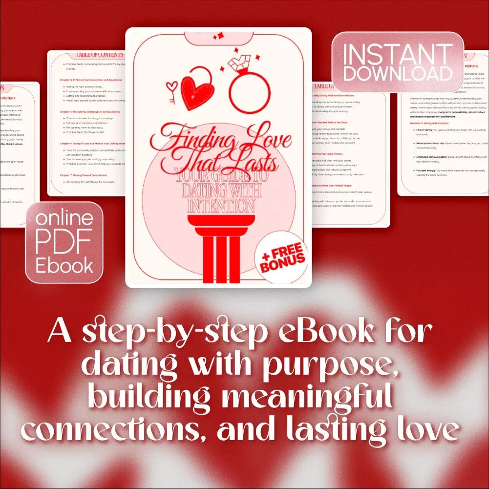 Finding Love That Lasts: Your Guide to Dating With Intention | Relationship eBook for Singles, Dating Guide, Marriage Mindset, Digital Download