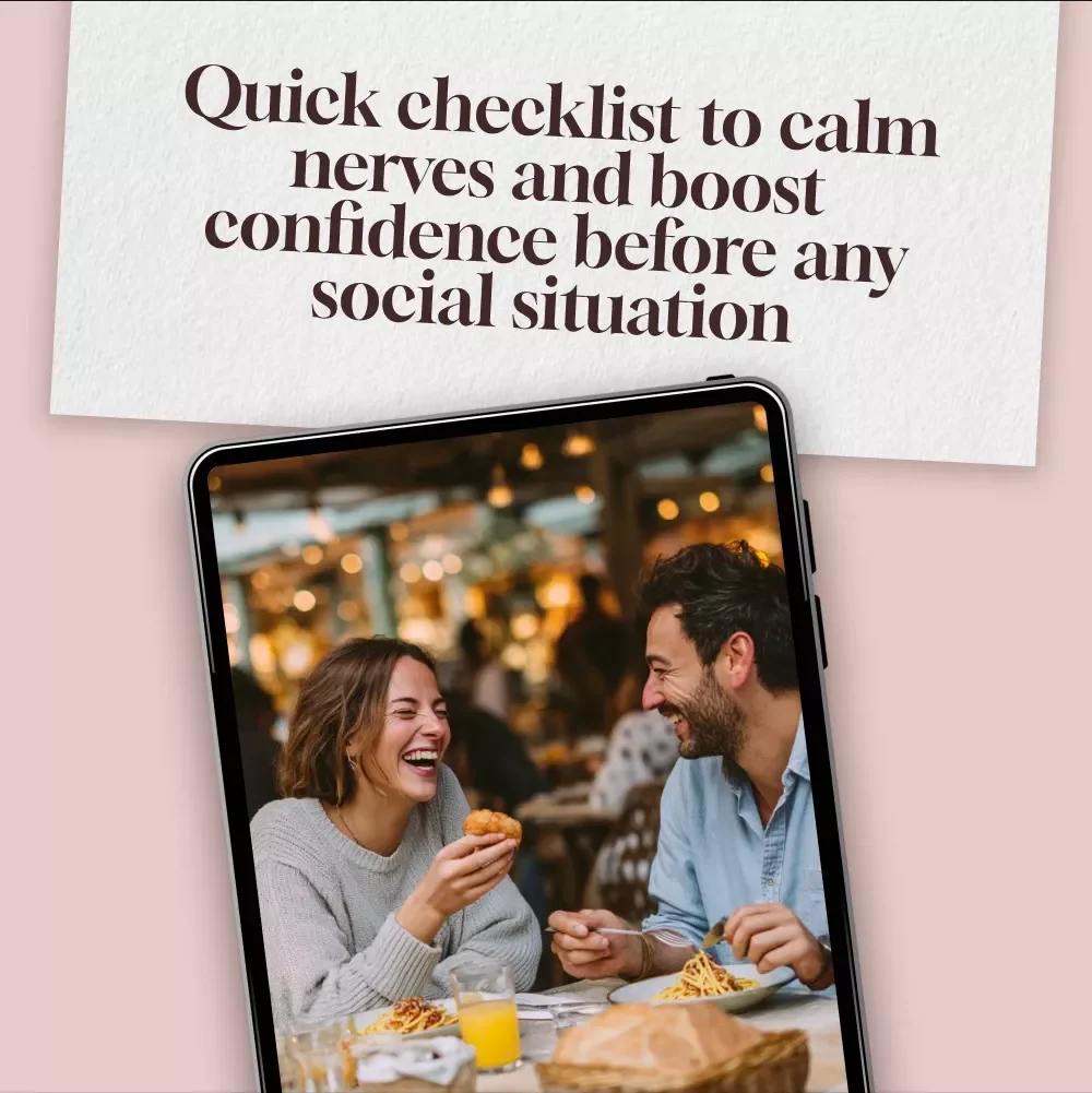 Mindfulness Warm-Up for Social Confidence | Printable Checklist | Digital Download Guide for Anxiety Relief, Social Confidence & Mindfulness eBook