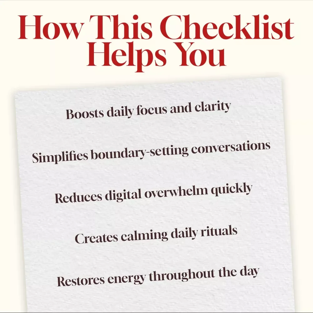 Emotional Energy Boundary Routine Checklist | Digital Download Self Care Guide | Printable eBook for Energy Protection, Mindfulness, Stress Relief & Healthy Boundaries
