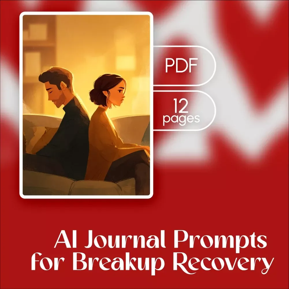 AI Journal Prompts for Breakup Recovery | Healing Guide, Journaling Exercises, Digital Download for Self-Care, Emotional Healing & Confidence