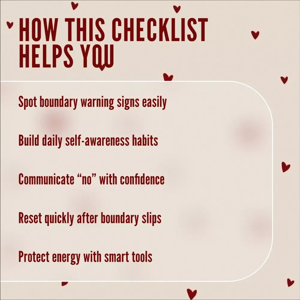 Boundary Self-Check Workbook | Printable Checklist for Healthy Boundaries, Self-Care, and Communication Scripts | Digital Download