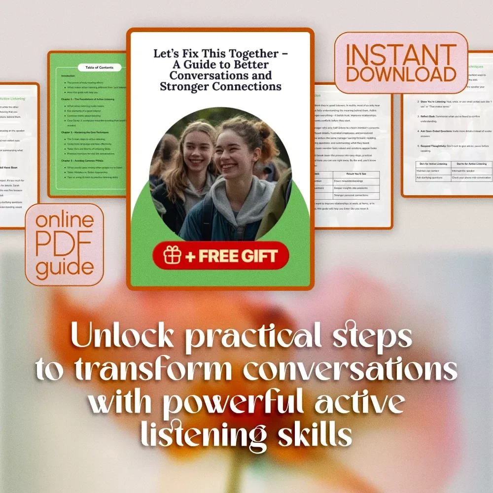 Let’s Fix This Together – A Guide to Better Conversations and Stronger Connections | Digital “Let’s Fix This” Conversation Guide for Active Listening, Better Communication & Stronger Relationships (Instant Download)