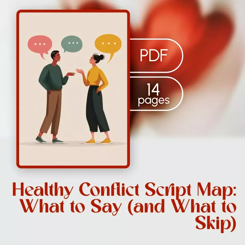 Healthy Conflict Script Map: What to Say (and What to Skip) | Guide for Communication, Relationships, and Workplace Conversations | Healthy Conflict Script Map: What to Say vs Avoid Digital Download