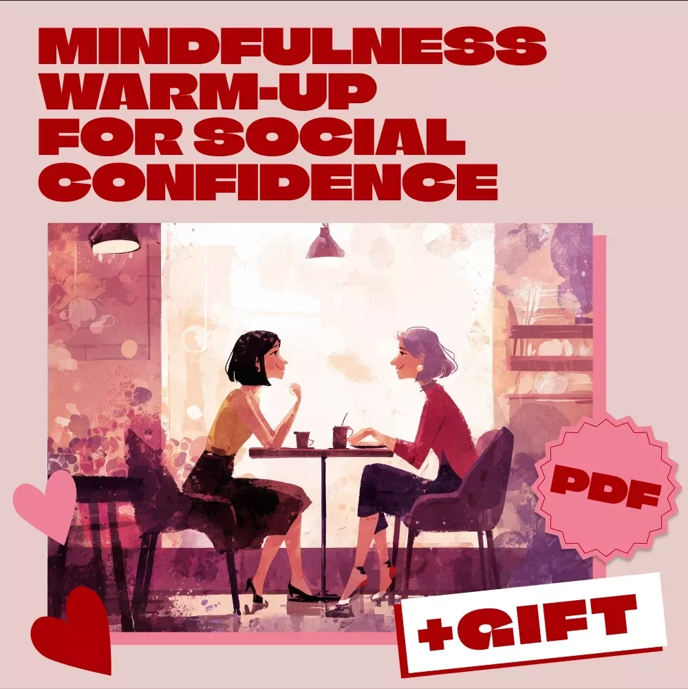 Mindfulness Warm-Up for Social Confidence | Printable Checklist | Digital Download Guide for Anxiety Relief, Social Confidence & Mindfulness eBook
