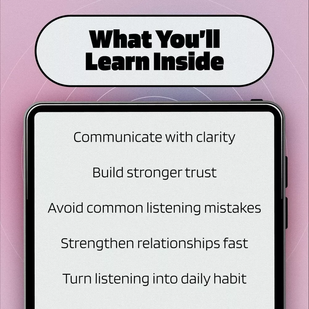 The Active Listening Roadmap: Unlocking Better Connections | Digital Guide for Communication, Relationships & Personal Growth | Active Listening Roadmap for Better Connections