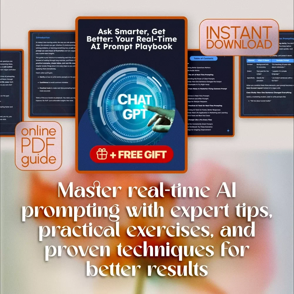 Ask Smarter, Get Better: Your Real-Time AI Prompt Playbook – AI Prompt Guide to Learn to Ask Better in Real Time