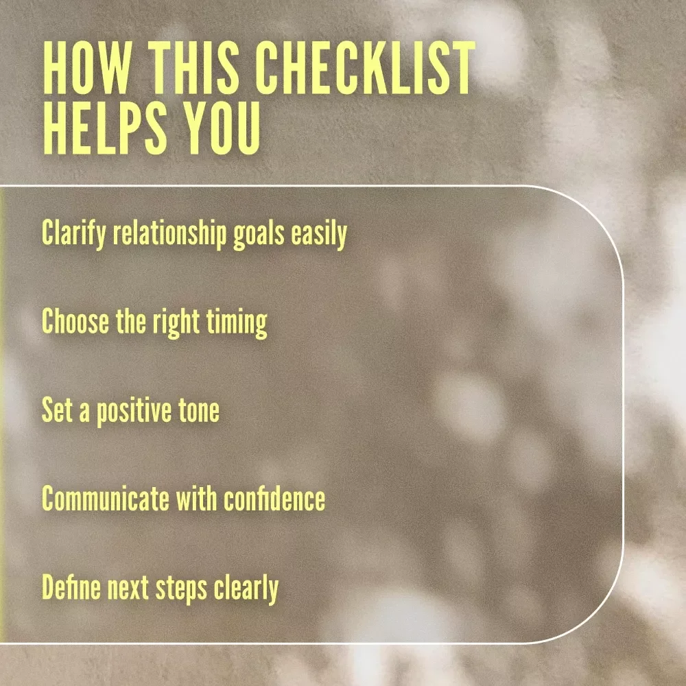 Your Quick Relationship Script Checklist | Digital Download for Defining the Relationship Scripts (DTR Made Easy) | Printable Guide for Communication & Clarity