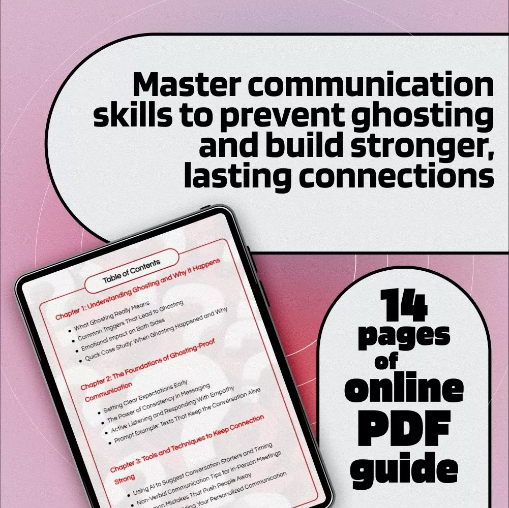 Ghostproof Your Love Life: The Communication Plan | Relationship Guide, eBook, Digital Download for Dating, Stop Ghosting, Communication Skills Checklist