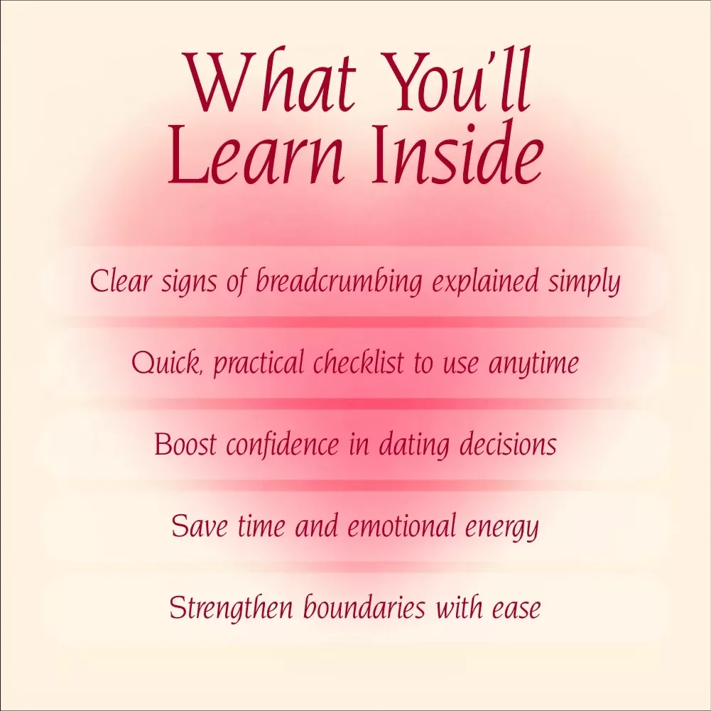 Breadcrumbing Red Flag Scripts: Your Ultimate Checklist to Spot the Flakes | Digital Download Guide, eBook, Dating Red Flags, Toxic Relationships Awareness, Self-Help Checklist for Women