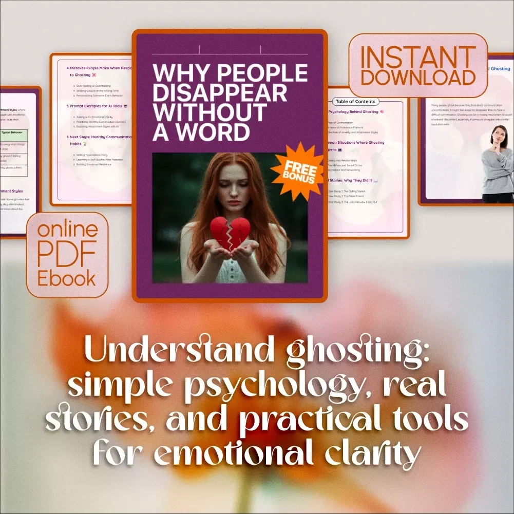 Why People Disappear Without a Word | eBook | Why People Ghost: Psychology Explained Simply | Digital Download Guide