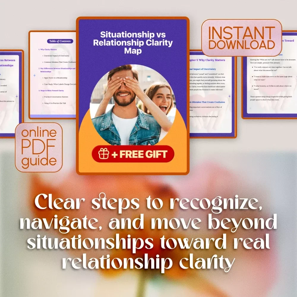 Situationship vs Relationship Clarity Map | Digital Guide for Self-Discovery, Boundaries, and Communication | Relationship Advice eBook & Conversation Starters