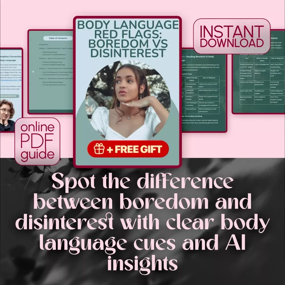 Body Language Red Flags: Boredom vs Disinterest – Digital Guide for Reading Nonverbal Cues, Spotting Signals & Responding with Confidence | eBook Download