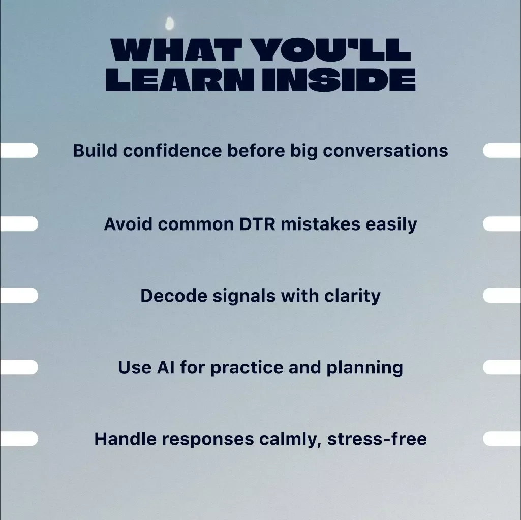 DTR Confidence Map: Before You Ask “What Are We?” | Digital Relationship Guide, eBook & Checklist for Building Confidence