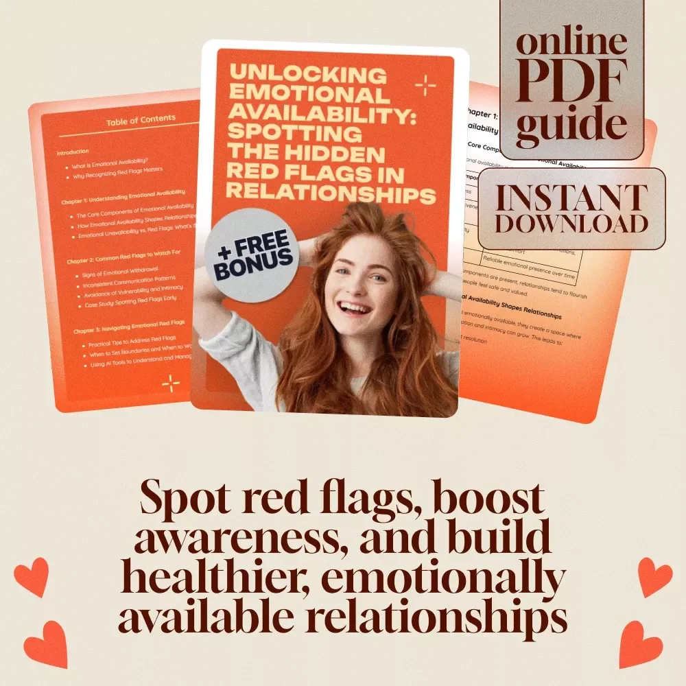 Unlocking Emotional Availability: Spotting the Hidden Red Flags in Relationships | Digital Guide | Emotional Availability Red Flags Map | Self-Help eBook for Healthier Relationships
