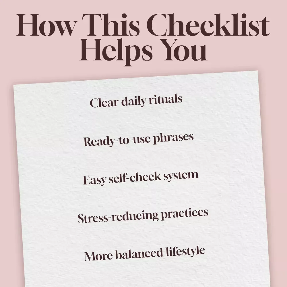 Daily Boundary-Strength Habit Tracker | Printable Checklist | Digital Self-Care Planner for Work-Life Balance, Communication & Emotional Wellness