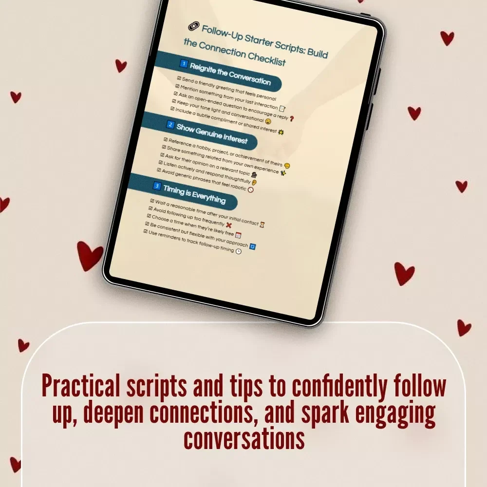 Follow-Up Starter Scripts: Build the Connection Checklist | Digital Download | eBook, Guide, Templates for Conversations & Networking