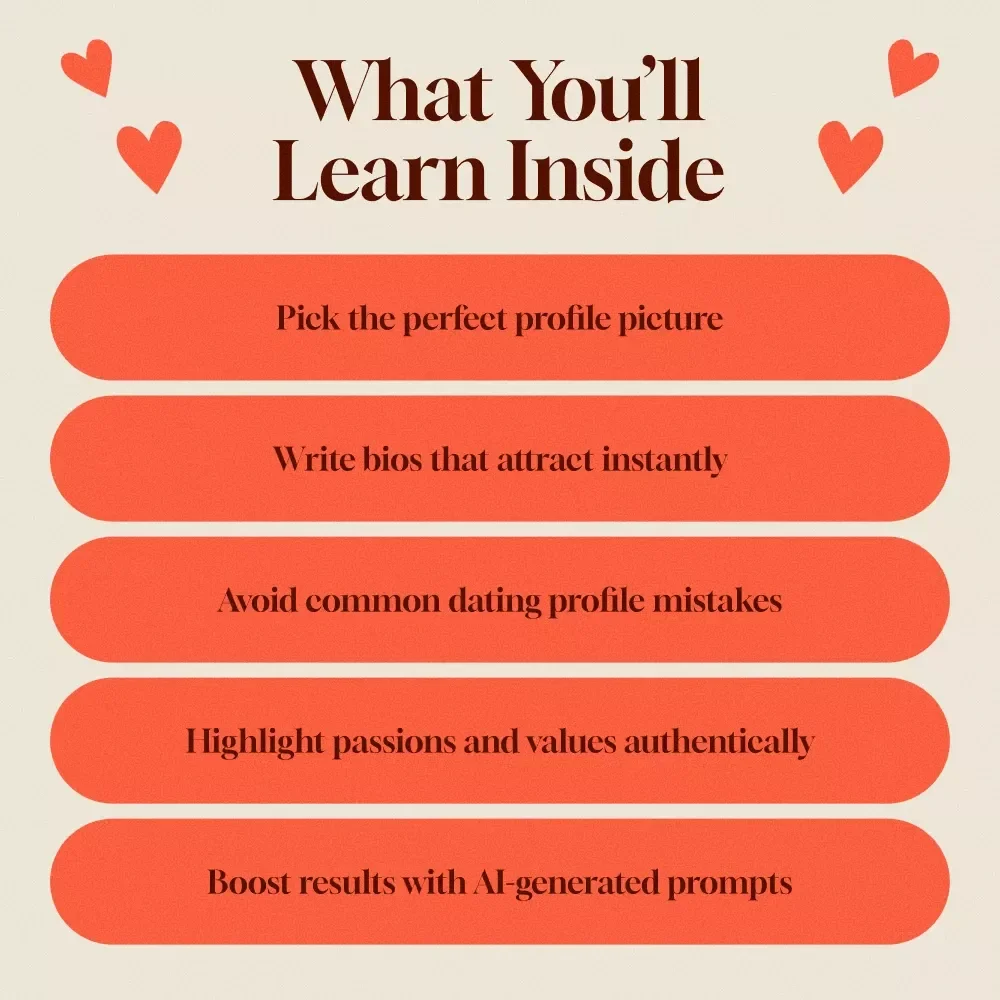 Crafting a Dating Profile That Truly Shines | How to Write a Dating Profile Guide | Digital Download eBook & Checklist for Singles