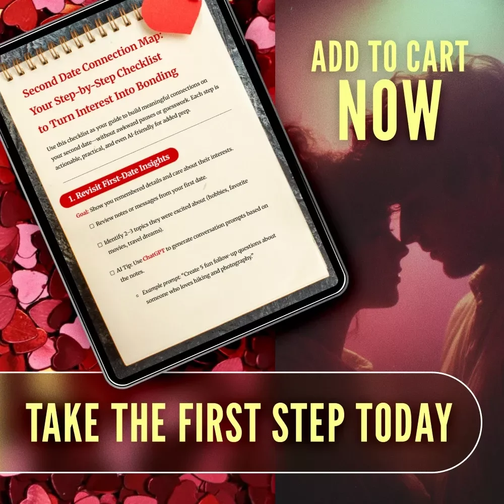Second Date Connection Map: Your Step-by-Step Checklist to Turn Interest Into Bonding | Digital Download Guide for Building Chemistry, Emotional Bonding & Lasting Connections