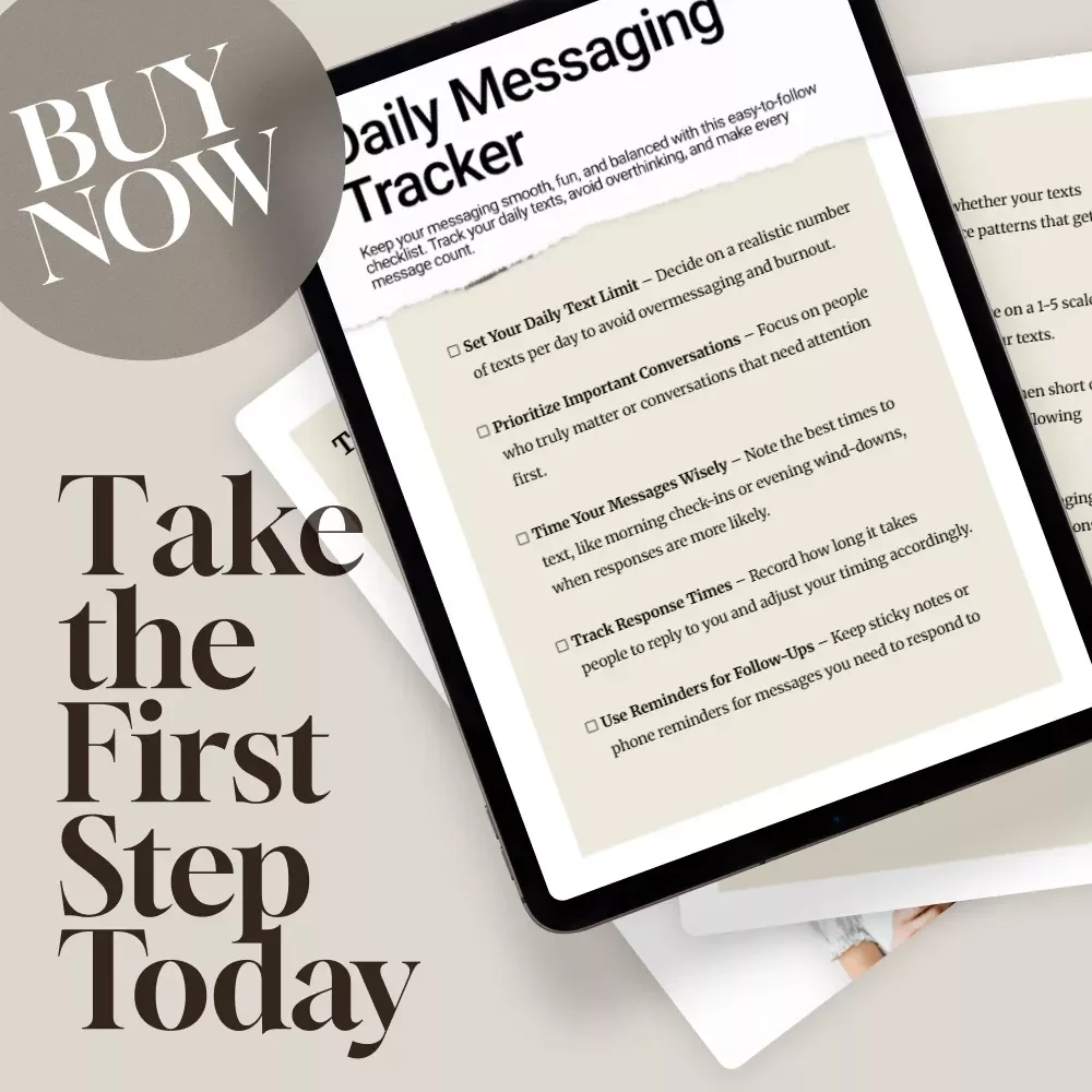 Daily Messaging Tracker: When to Text & How Much – Digital Download Checklist