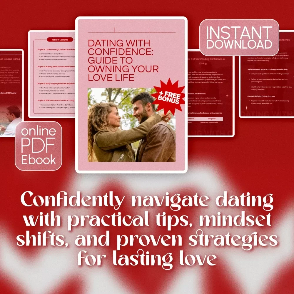 Dating With Confidence: Guide to Owning Your Love Life | eBook on How to Be Confident in Dating, Build Self-Esteem, Improve Communication & Master First Impressions