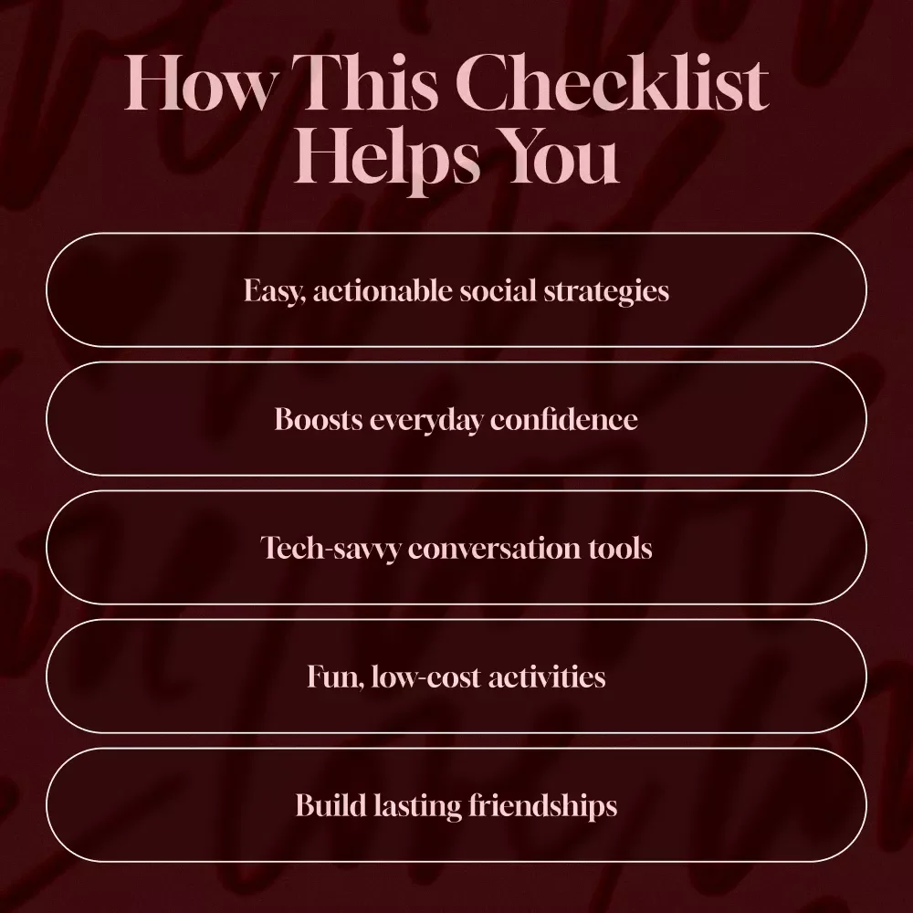 Connect & Thrive: Your Ultimate Checklist for Meeting New People | Digital Download Guide for Socializing, Networking & Finding where can i go to meet people
