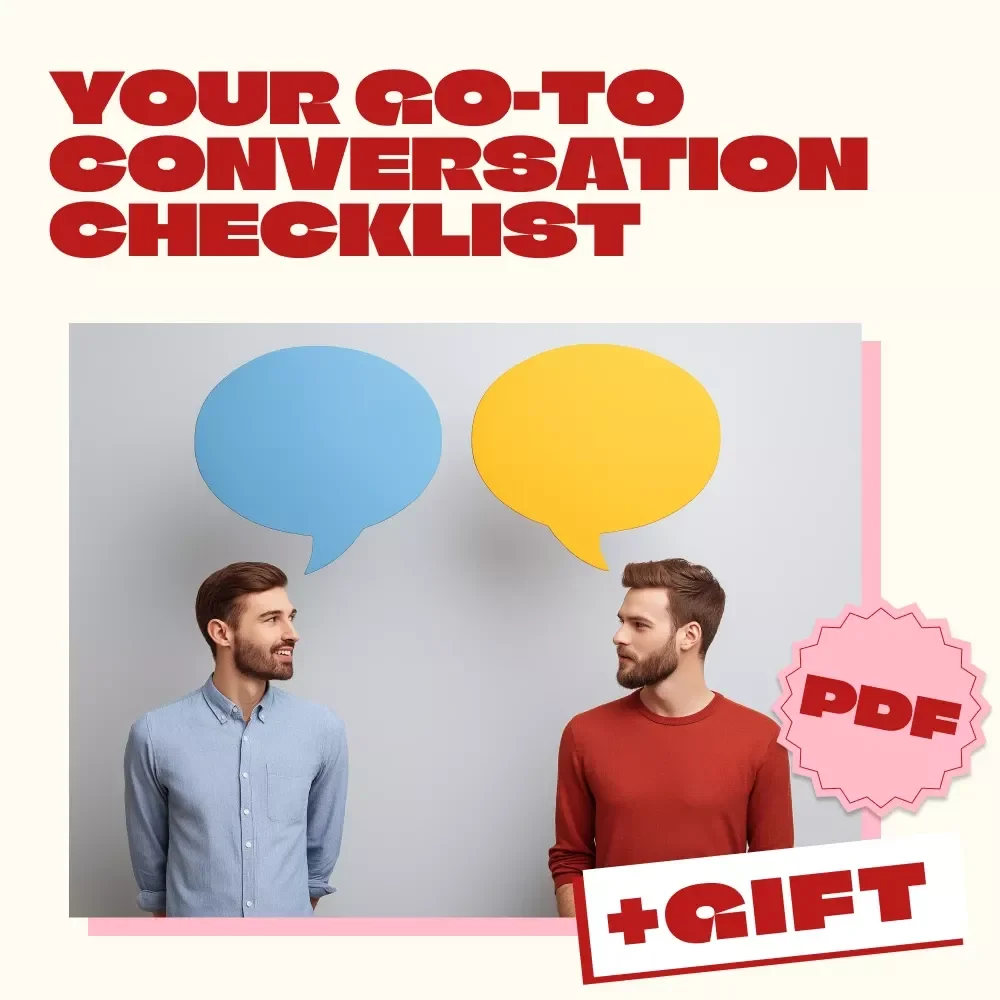 Your Go-To Conversation Checklist | Digital Download for Best Small Talk Topics, Easy Social Skills, Networking & Everyday Confidence