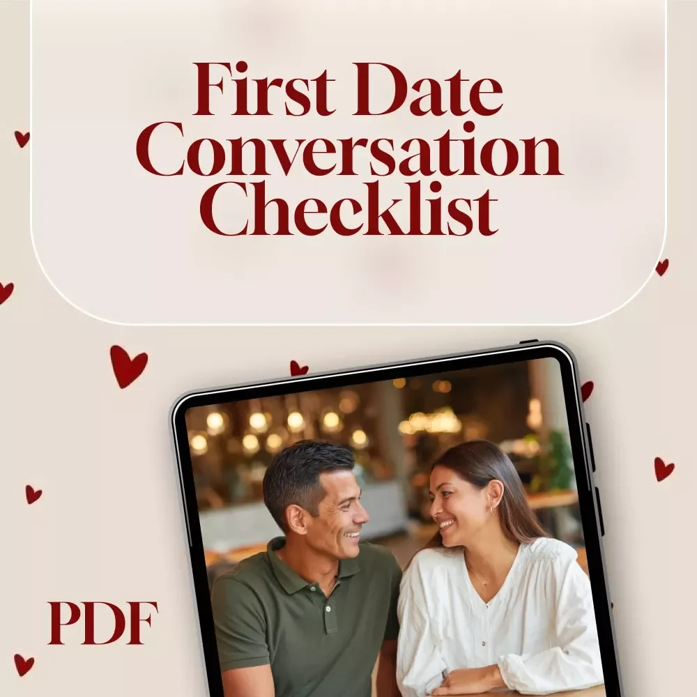 First Date Conversation Checklist | Printable Questions to Ask on a First Date | Digital Download eBook & Guide for Confident Connections