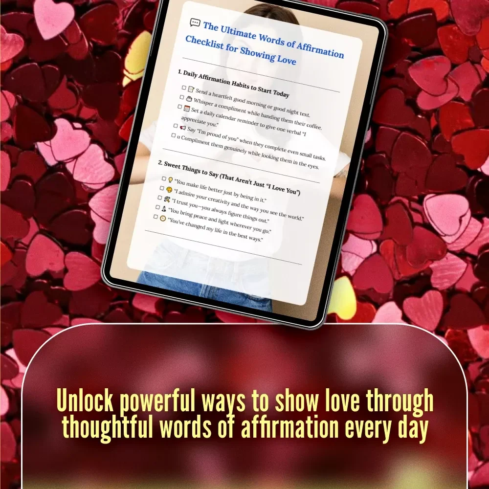 The Ultimate Words of Affirmation Checklist for Showing Love: Love Languages Words of Affirmation Ideas
