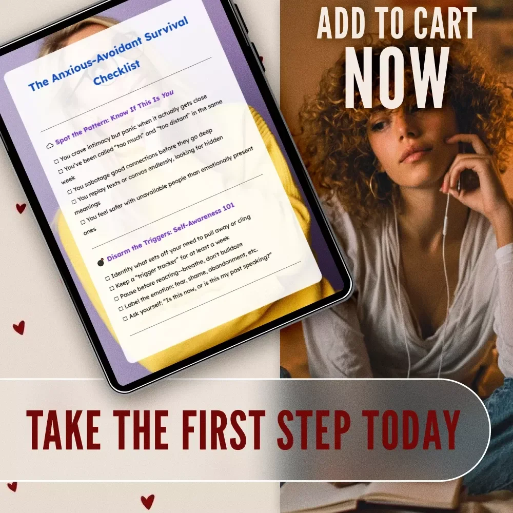 The Anxious-Avoidant Survival Checklist | Digital Download for Healing Anxious Avoidant Attachment Style | Self-Help Relationship Guide & Printable Resource
