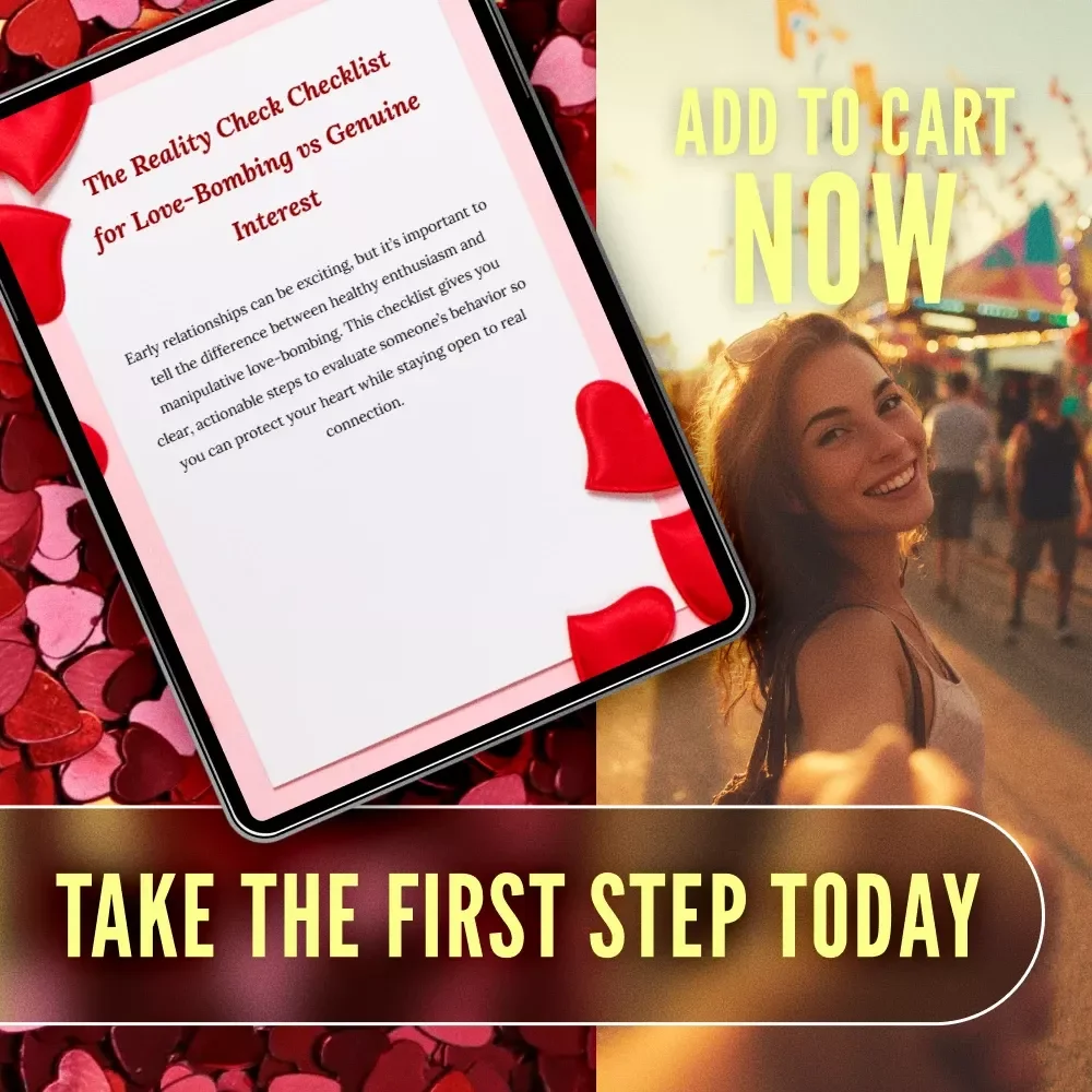 The Reality Check Checklist for Love-Bombing vs Genuine Interest | Digital Download Guide | How to Spot Love-Bombing vs Genuine Interest Printable Checklist